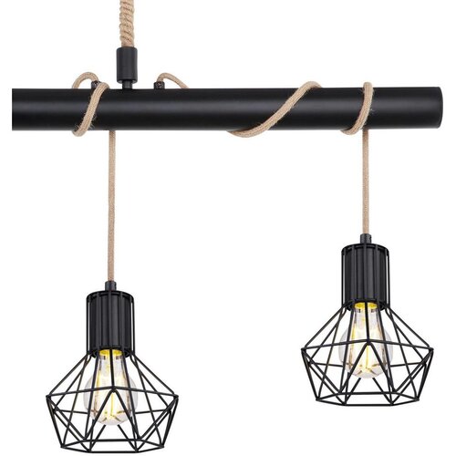 Globo viseča svetilka priska (4 x 60 w, črne barve, vi&amp;scaron;ina: 120 cm) Slike