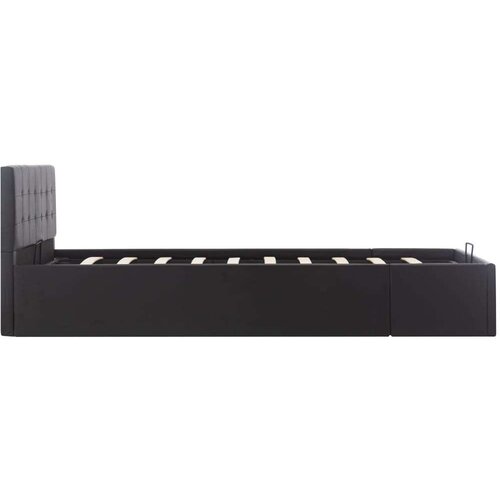 VidaXL hidraulični okvir za krevet od umjetne kože crni 120 x 200 cm Slike