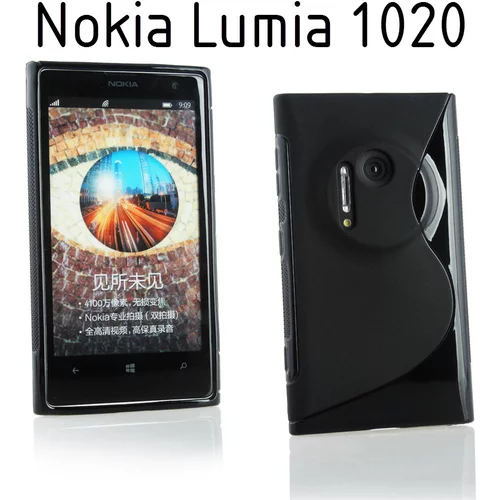  Gumijasti / gel etui S-Line za Nokia Lumia 1020 - črni