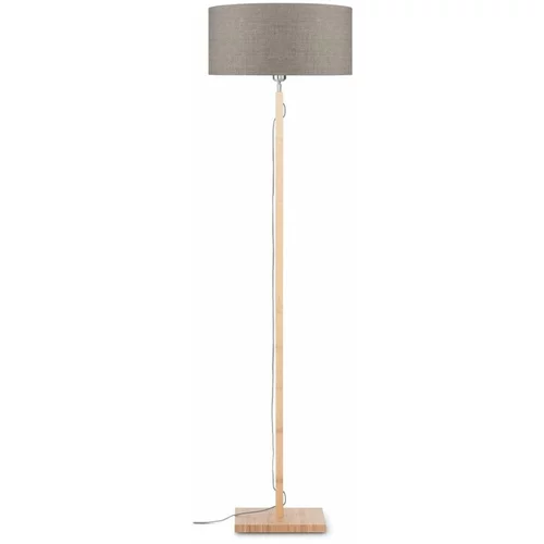 Good&Mojo Podna svjetiljka s bež sjenilom i Good & Mojo Fuji konstrukcijom od bambusa