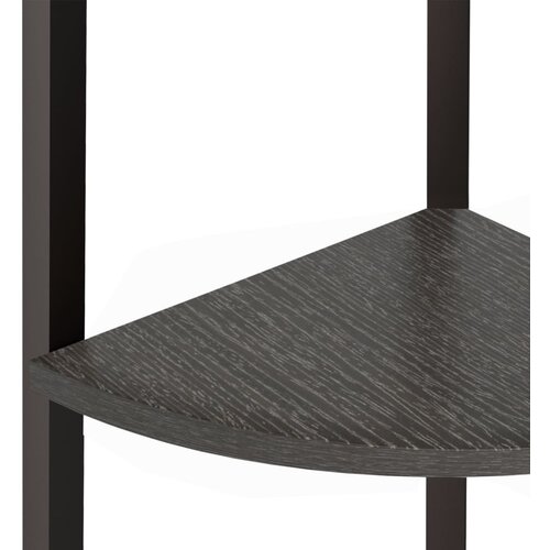  Kutna polica s 4 razine crna 45,5 x 31,5 x 150 cm Slike