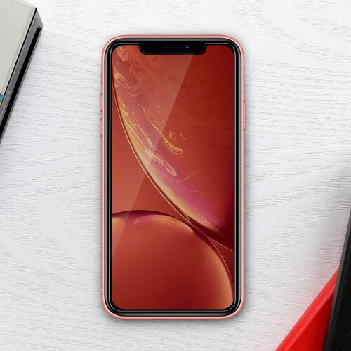 AVIZAR Protivohunska filmska folija iz 2,5D zatemnjenega kaljenega stekla, odpornost 9H str. Apple iPhone 11 in XR, (20607184) Slike