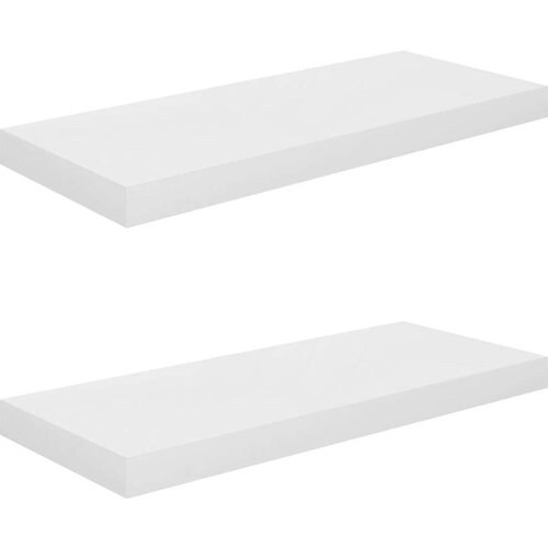 VidaXL plutajuće zidne police 2 kom sjajne bijele 60x23,5x3,8 cm MDF Slike