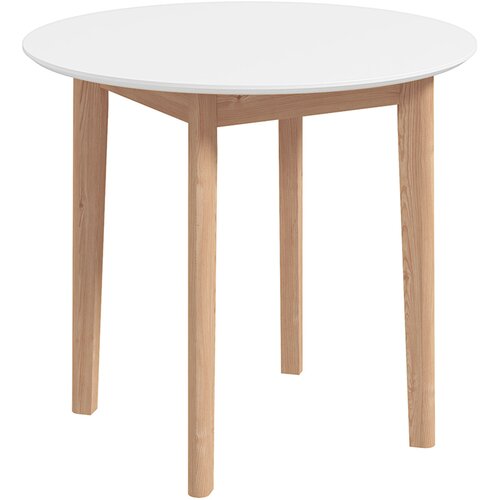 HOMCOM jedilna miza iz borovega lesa &Oslash;75 x 76H cm bela, (5000242579) Cene