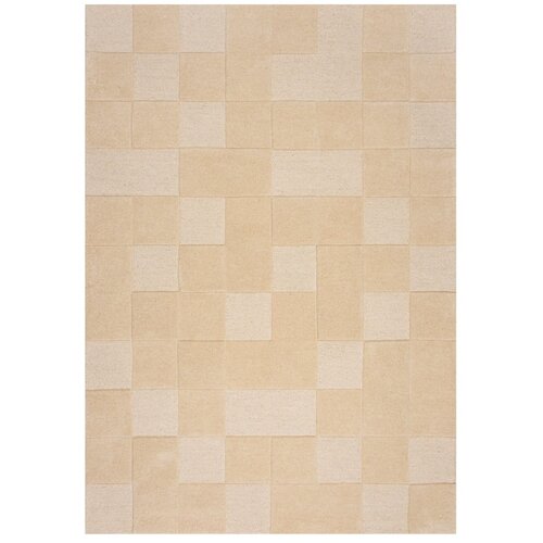 Flair Rugs Bež vuneni tepih 170x120 cm Checkerboard - Slike