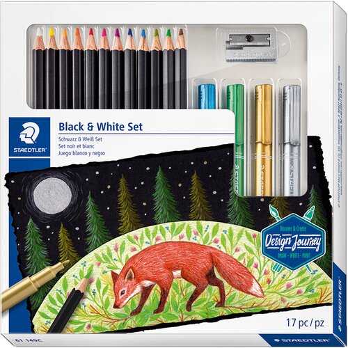Staedtler set barvic black&amp;white design journey, 17 kosov Cene