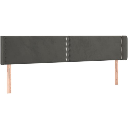 Maison Chic vzglavna omarica - nočna omarica - posteljna omarica z u&amp;scaron;esi temno sivo 203x16x78/88 cm žamet, (21708657) Slike