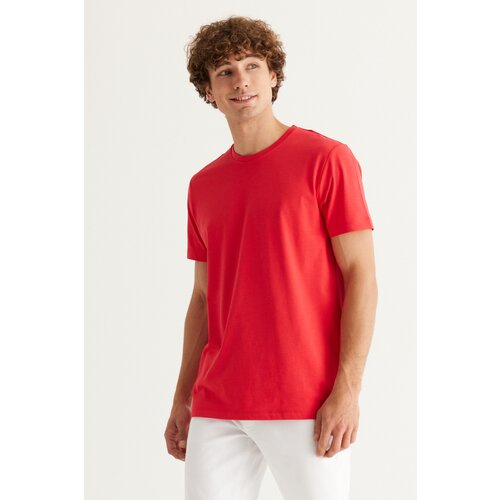 ALTINYILDIZ CLASSICS men's pomegranate blossom slim fit slim fit crew neck cotton short sleeve t-shirt Slike