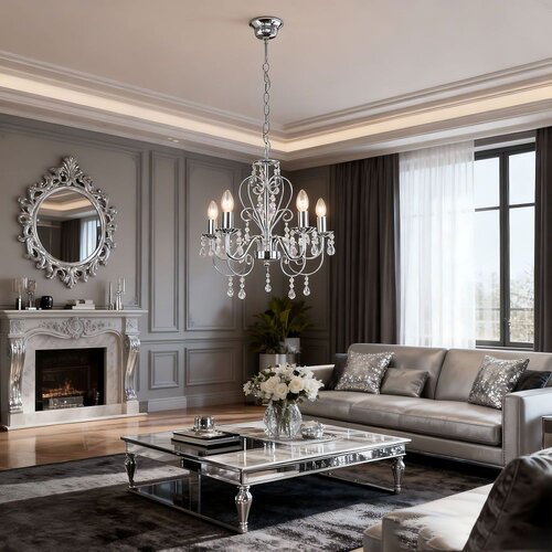 Toolight Elegantni Luster EBT008-5CP CHROME Slike