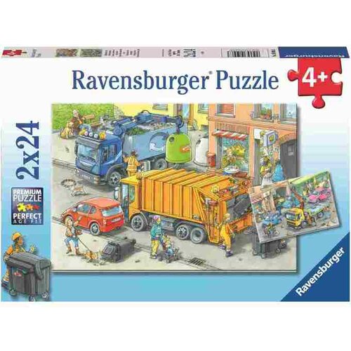 Ravensburger sestavljanka 2x24 delna Smetarska vozila 05096 Cene