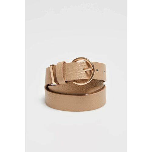 Moodo Women&amp;#039;s belt with round buckle - beige Slike