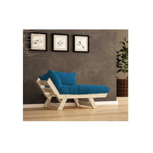 Hanah home Vrtna sofa sa jednim sedi&amp;scaron;tem i jastukom, Natur-plava Slike