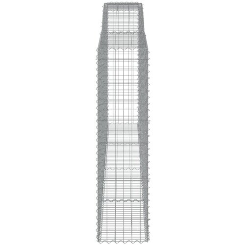  Lučne gabionske ko&amp;scaron;are 8 kom 400x50x180/200cm pocinčano željezo Slike