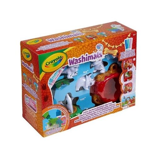 Crayola Washimals životinje koje se mogu prati, set igračaka dino otok Slike