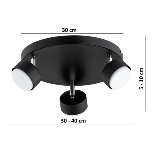 Brilagi LED spot svetiljka MONO 3xGX53/30W/230V crna Slike