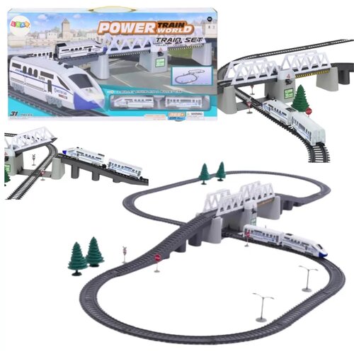 Lean Toys Električni vlakec z dvižnim mostom, tiri 366 cm Cene