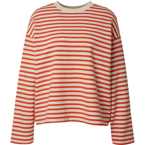 ARMEDANGELS Sweater majica ecru/prljavo bijela / crvena