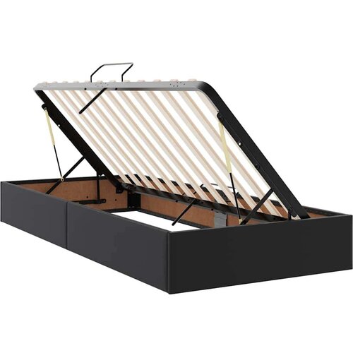  Krevet s madracem i skladi&amp;scaron;tem s madracem 2 pcs Crna Koža - Crna 100 x 200 cm Slike