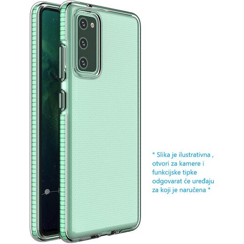 Spring Case prozirna za&scaron;titna gel maska sa okvirom u boji za Samsung Galaxy A12 / Galaxy M12 mint Cijene
