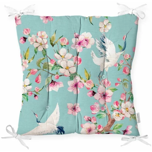 Minimalist Cushion Covers Sedežna blazina Flowers and Bird, 40 x 40 cm