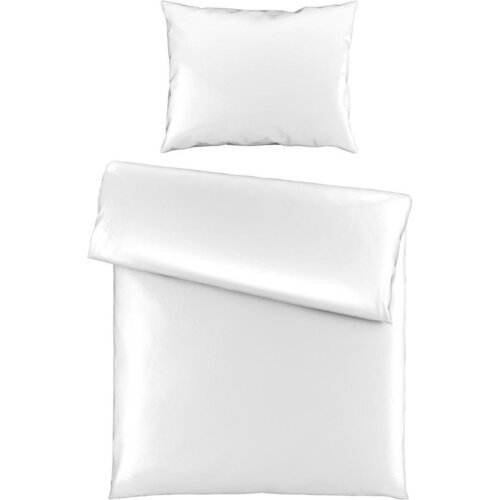 Novel posteljnina uni satin 140/200 cm saten bela Cene