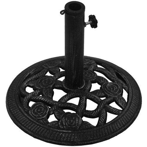 VidaXL Stalak za suncobran crni 40 x 40 x 32 cm od lijevanog željeza Slike