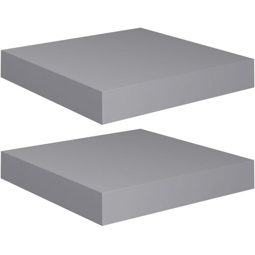 Maison Chic 2 kosi Stenske Police - Viseče police sive 23x23,5x3,8 cm MDF, (21793829) Cene