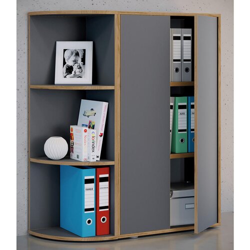 Livetastic KOTNI REGAL 33/110/33 cm antracit, medeni hrast Slike