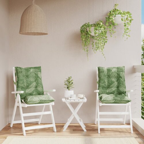  The Living Store Blazine za stole 2 kosa vzorec listja oxford blago - Blazina Za Stol Z Nizkim Naslonjalom, (21446353) Slike