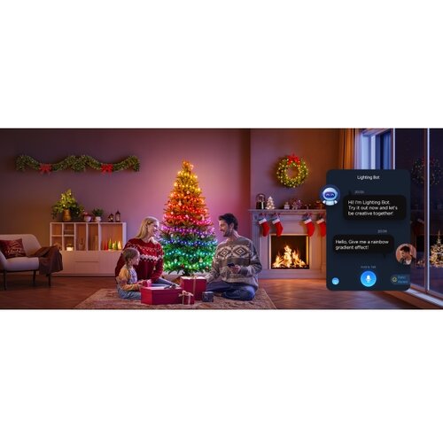 GOVEE LED RGBICW Spolja&amp;scaron;nji božićni niz 2700-6500K 20m Wi-Fi Matter IP66 Slike