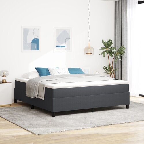 vidaXL Temno siva Les, Tkanina 180 x 200 cm Posteljni okvir na platformi Cene