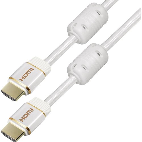 MaxTrack HDMI kabel HDMI-A vtič, HDMI-A vtič 1.5 m bela C 216-1,5 L 4K UHD, za&scaron;čiten, avdio povratni kanal, pozlačeni konektorji, s feritnim jedrom HD, (20415977) Cene