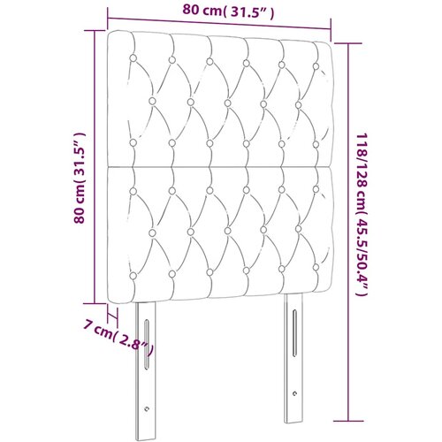  LED uzglavlje tamnoplavo 80x7x118/128 cm bar&amp;scaron;unasto Slike