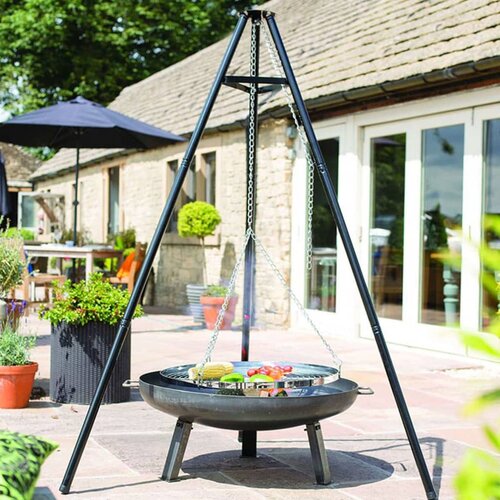 BBGRILL Trinožno stojalo za žar črne barve 172 cm BBQ TRIPOD Cene