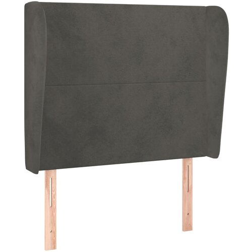  Uzglavlje s u&amp;scaron;ima tamnosivo 93x23x118/128 cm bar&amp;scaron;unasto Slike