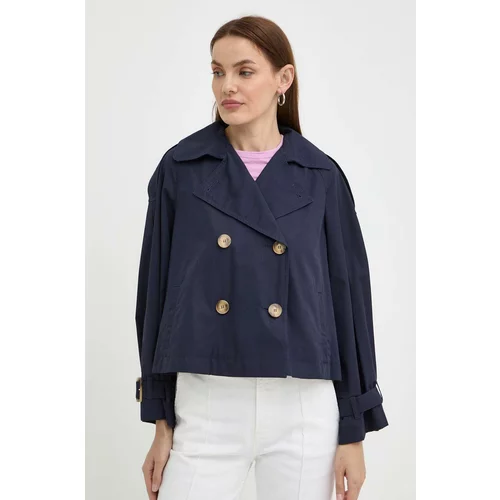 Marella Pamučna jakna boja: tamno plava, za prijelazno razdoblje, oversize, 2413021031200