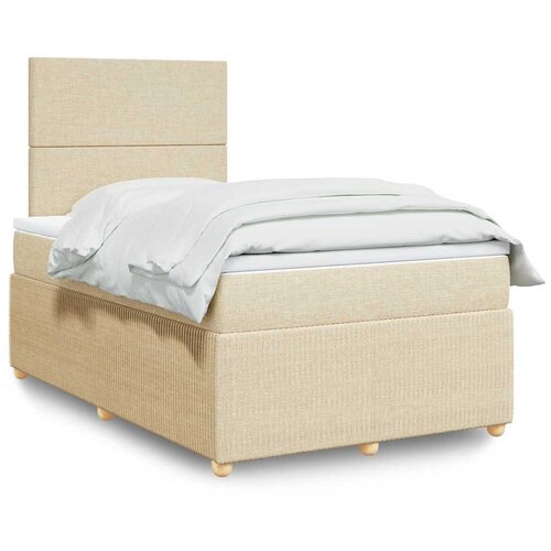  Krevet box spring s madracem krem 120 x 190 cm od tkanine Cijene
