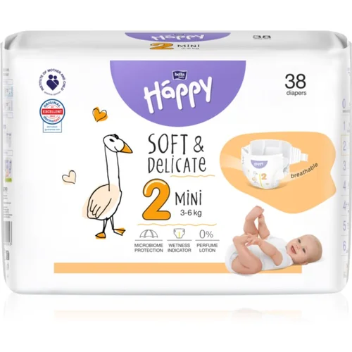 Bella Baby Happy Soft&Delicate Size 2 Mini jednokratne pelene 3-6 kg 38 kom