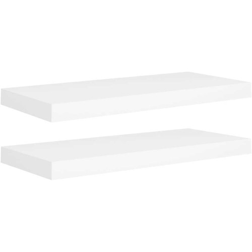 VidaXL Stenske police 2 kosa bele 60x23,5x3,8 cm MDF Slike