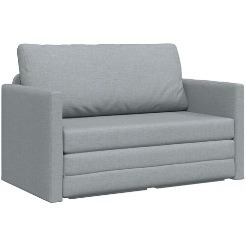 VidaXL Podna Sofa Krevet 2-u-1 Svjetlosiva 124x71x78 cm Tkanina Slike