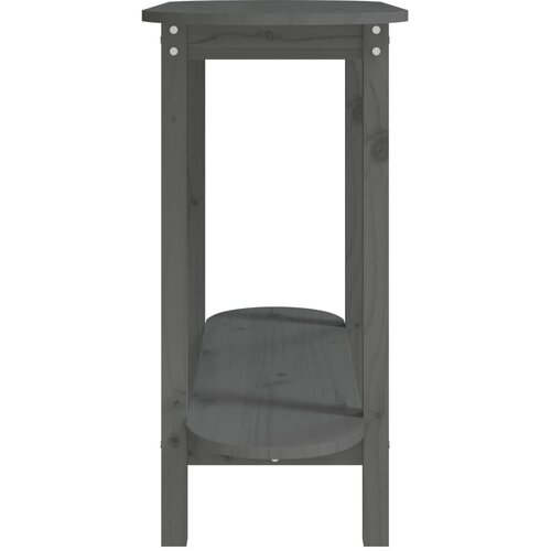  Konzolni stol sivi 110 x 40 x 80 cm od masivne borovine Slike