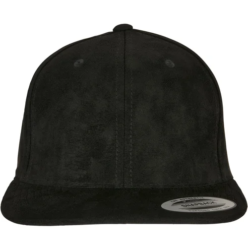 Flexfit Suede Leather Snapback black