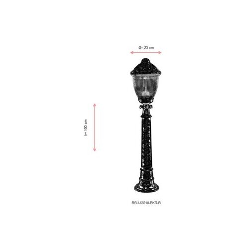 Opviq Vanjska lampa BSU-68210-BKR-B, 100 cm, Podna, IP65, E27, 60W, Smeđa Slike