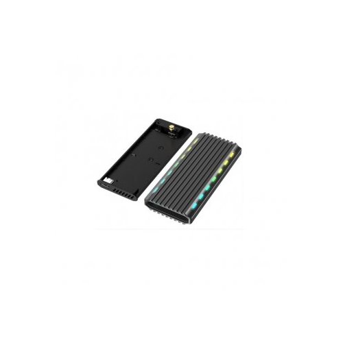Gembird EE2280-U3C-03 usb 3.1 enclosure for M.2 nvme drives, ngff, backlighted, aluminum Cene