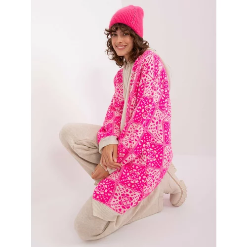 Fashion Hunters Dark pink women's winter hat with rhinestones