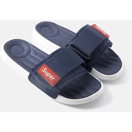 Gemre Navy adjustable men's slides Alley Cene