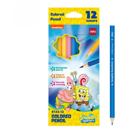 Deli Set drvene bojice Sunđer Bob EC133-12, 12 komada Cene