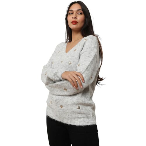 La Modeuse Puloverji 73685_P173866 Siva Cene