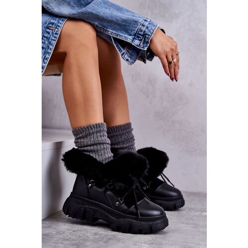 Boto Warm Boots Trappers Black Charles Cene