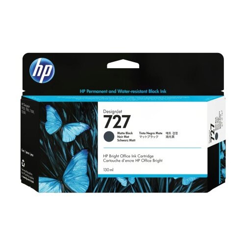 HP Originalna kartu&scaron;a s črnilom 727, mat črne barve, standardne zmogljivosti, 130 ml, 1 kos. Cene